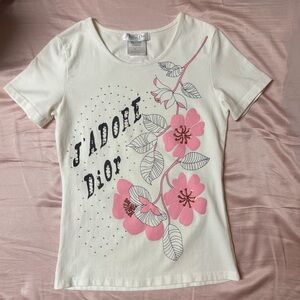 vintage Christian Dior "J'adore Dior" t-shirt Skura embroidery sequined floral